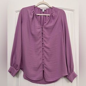 Nine West Womens Shirt Purple Shirt Small Professional Top
